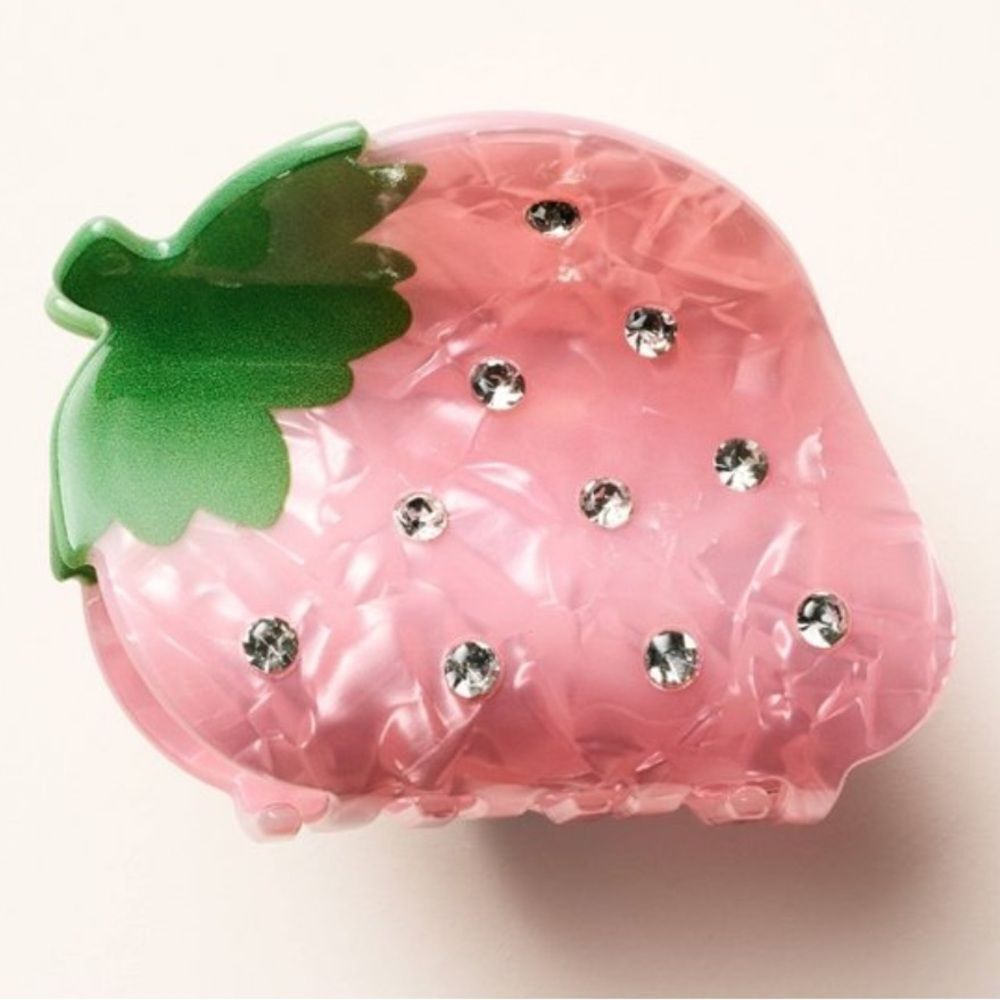 Kate Spade New York Strawberry 🍓 Shaped Pink Hair Clip!